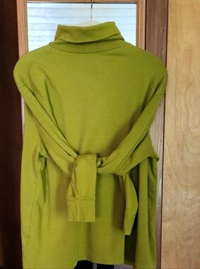Lands' End Olive Green Turtleneck Sweater